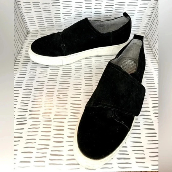 COM & SENS ‘Lidda’ Black Suede‎ Platform Sneakers size 8 - Picture 1 of 8